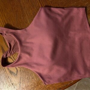 Women's Ribbed Tank Top - Mauve